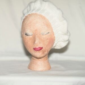 Elegant White Knit Women's Hat